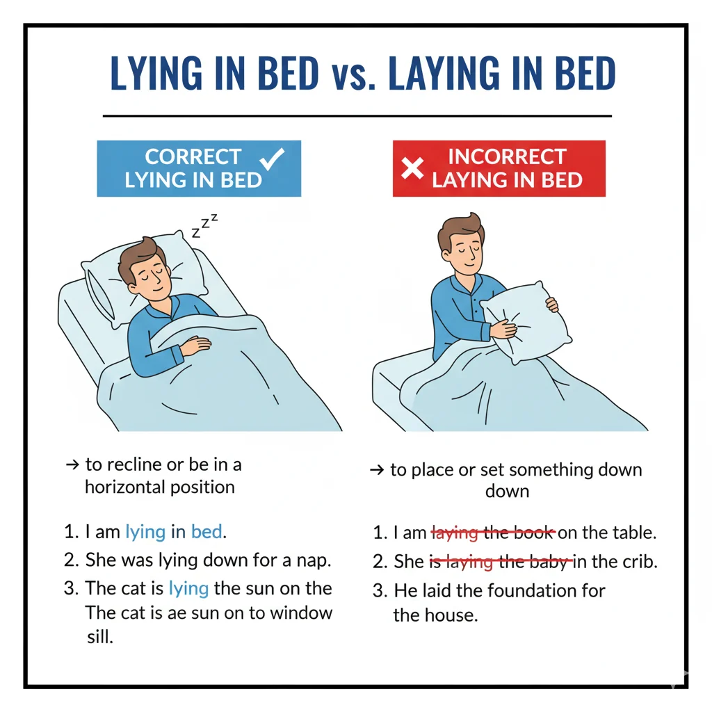 Lying in Bed or Laying in Bed