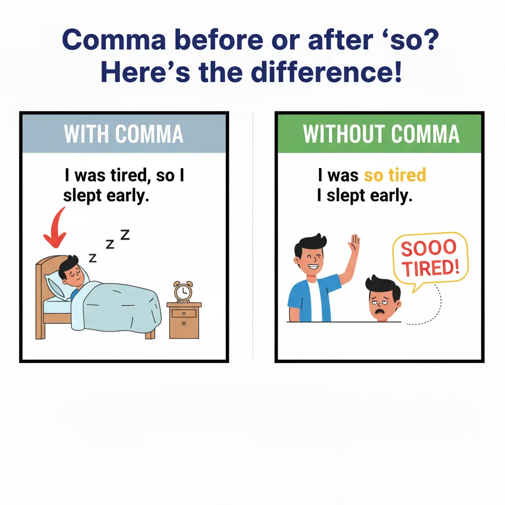 Comma Before or After So