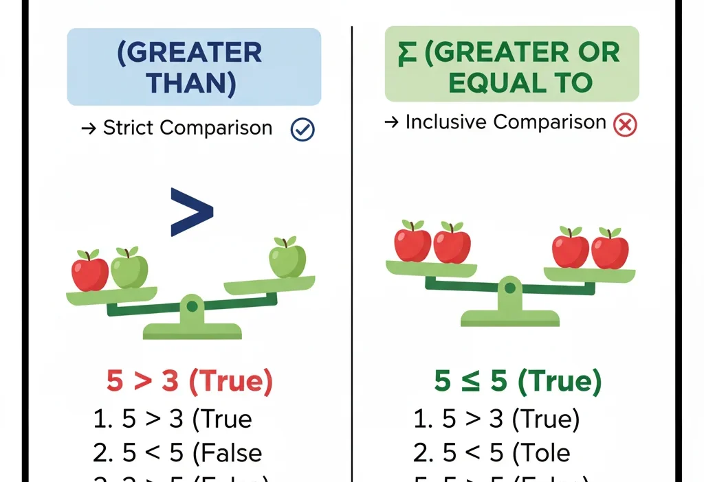 More Than or Equal To Sign (≥):