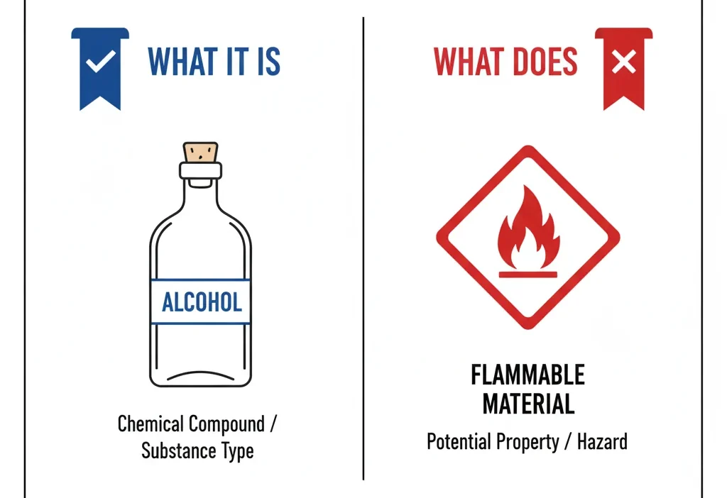 Flammable Materials or Alcohol