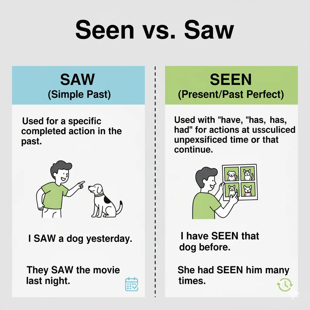 seen or saw