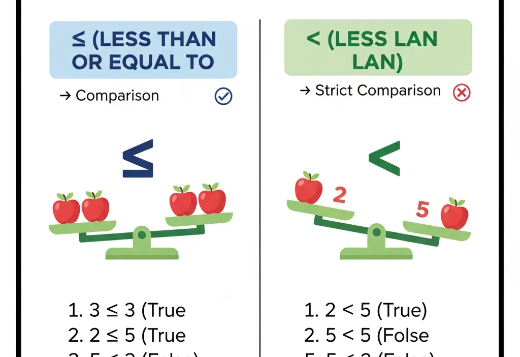 Equal or Less Than Sign