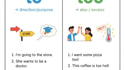 When to Use “To” or “Too
