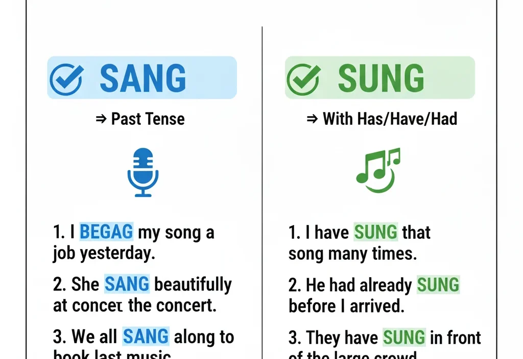 Sung or Sang
