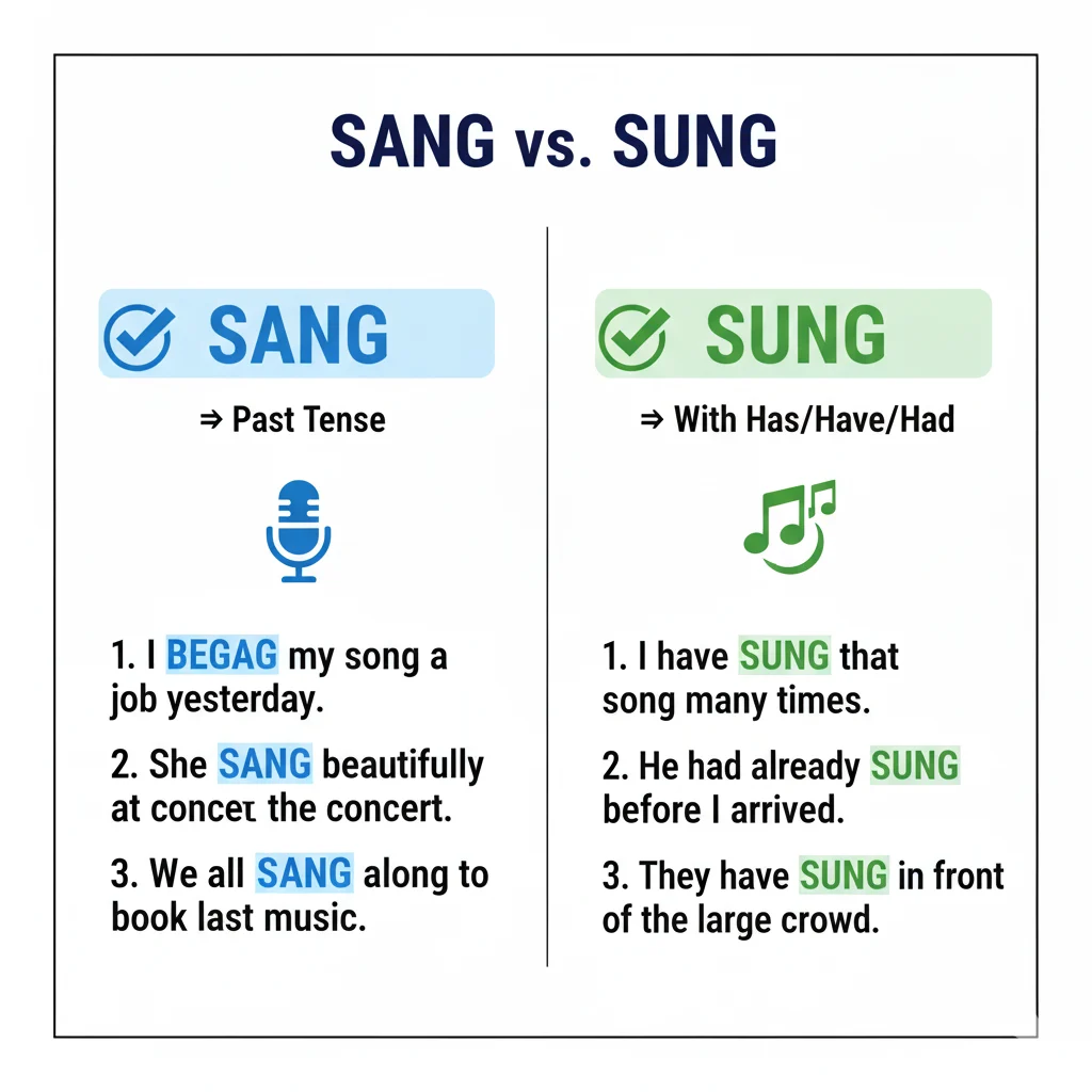 Sung or Sang