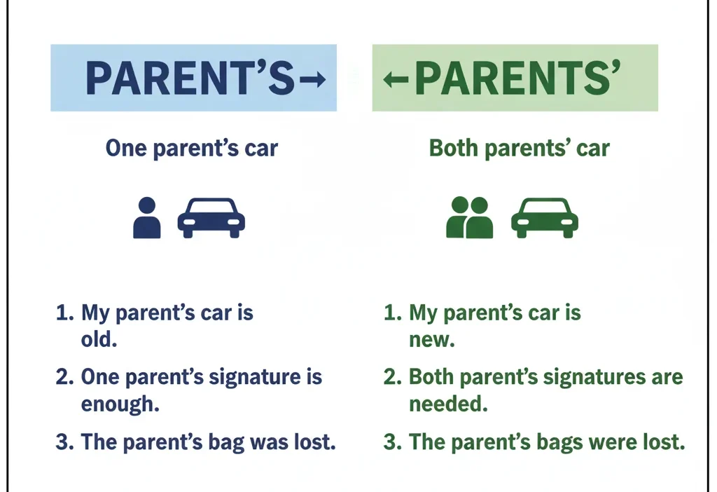 Parents’ vs Parent’s