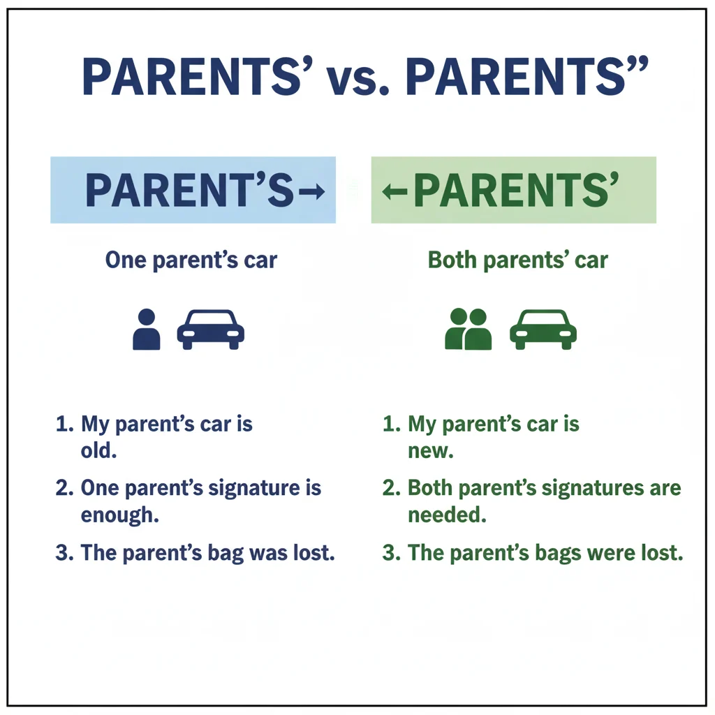 Parents’ vs Parent’s