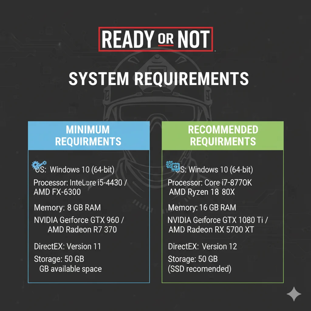 Ready or Not System Requirements