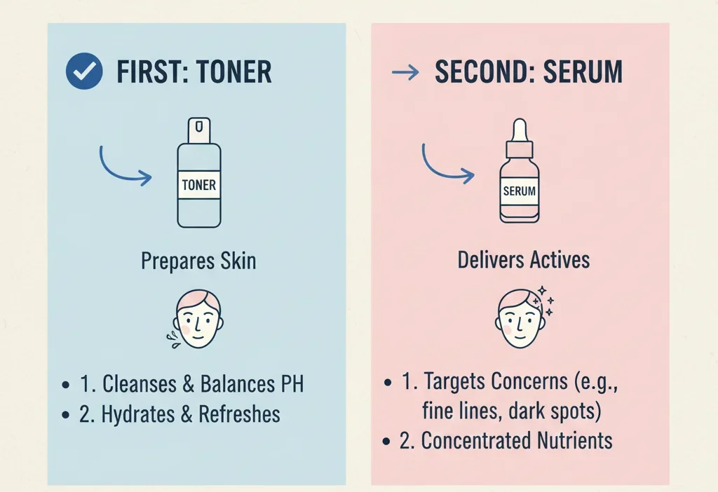 Toner or Serum First
