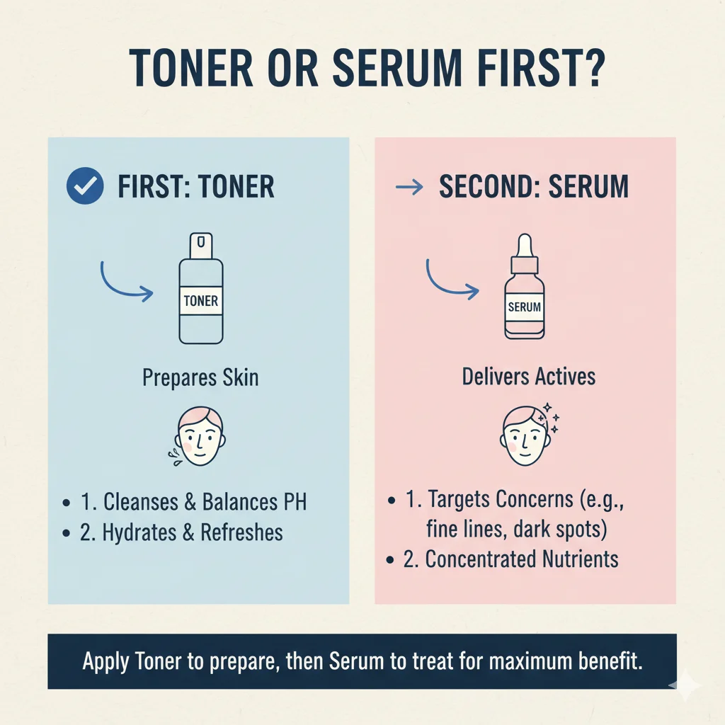 Toner or Serum First