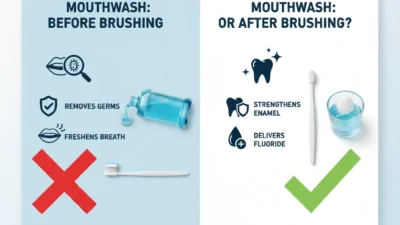 Mouthwash Before or After Brushing