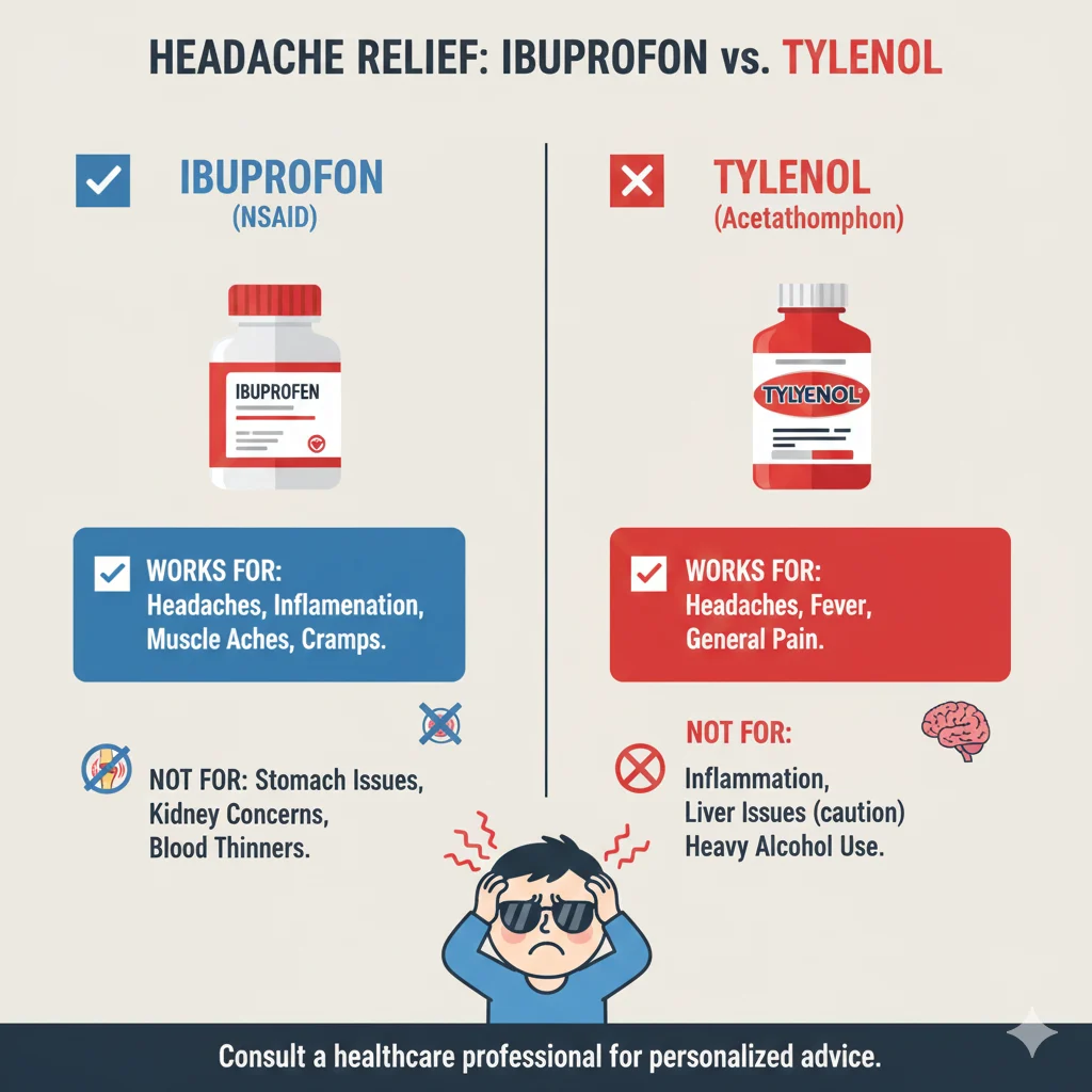 Ibuprofen or Tylenol for Headaches