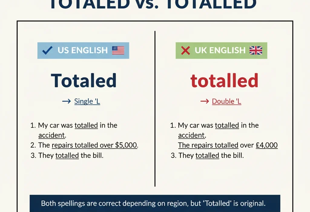 Totalled / Totaling / Totalling