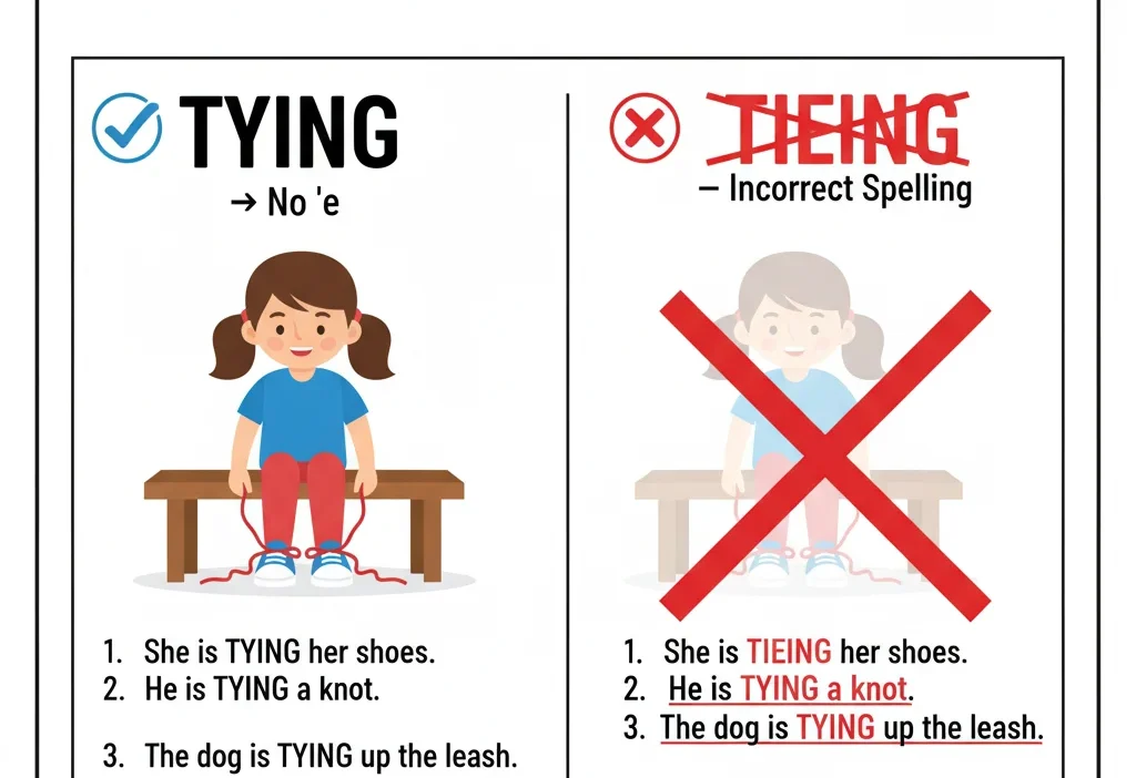 Tying vs Tieing