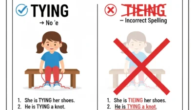 Tying vs Tieing