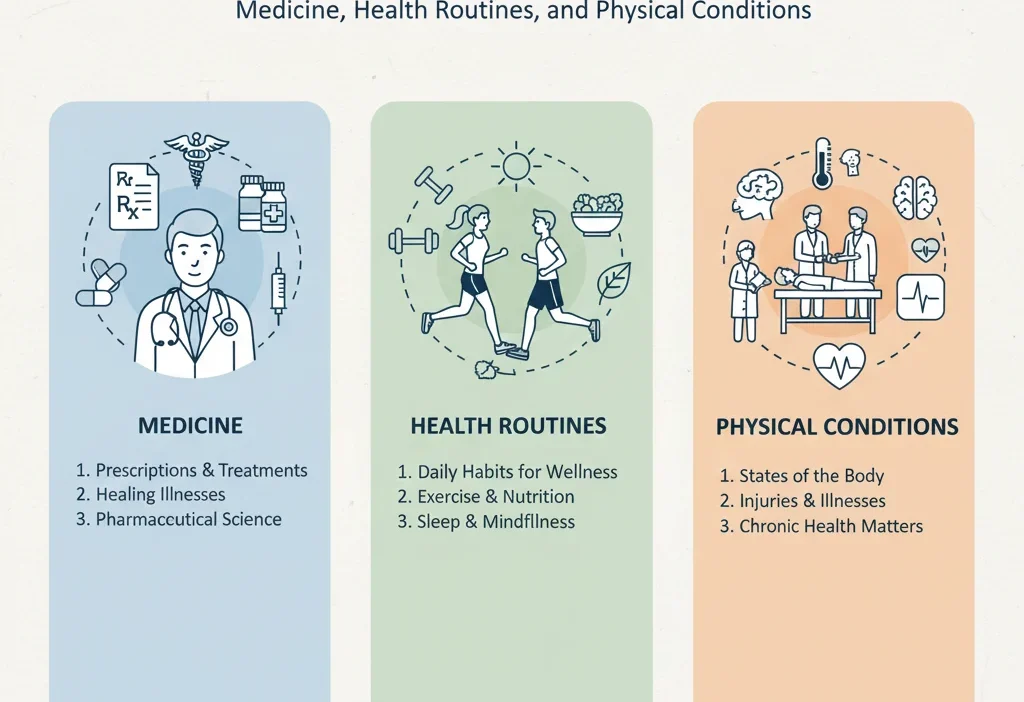 Medicine, Health Routines, and Physical Conditions