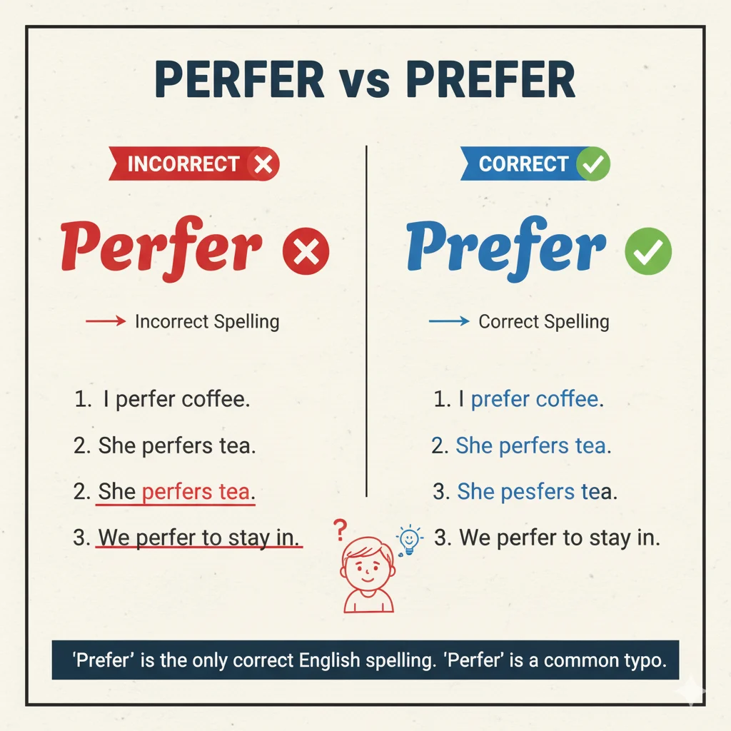Perfer vs Prefer