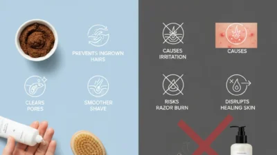 Exfoliate Before or After Shaving