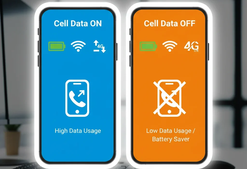 Cell Data On or Off