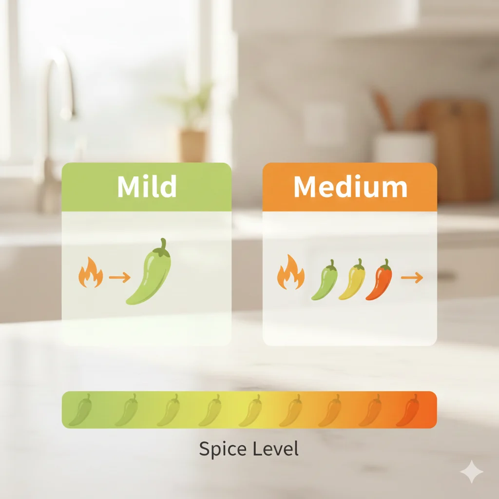 mild or medium which is hotter