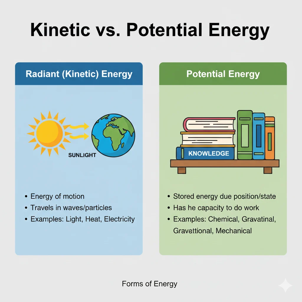 Is Radiant Energy Potential or Kinetic