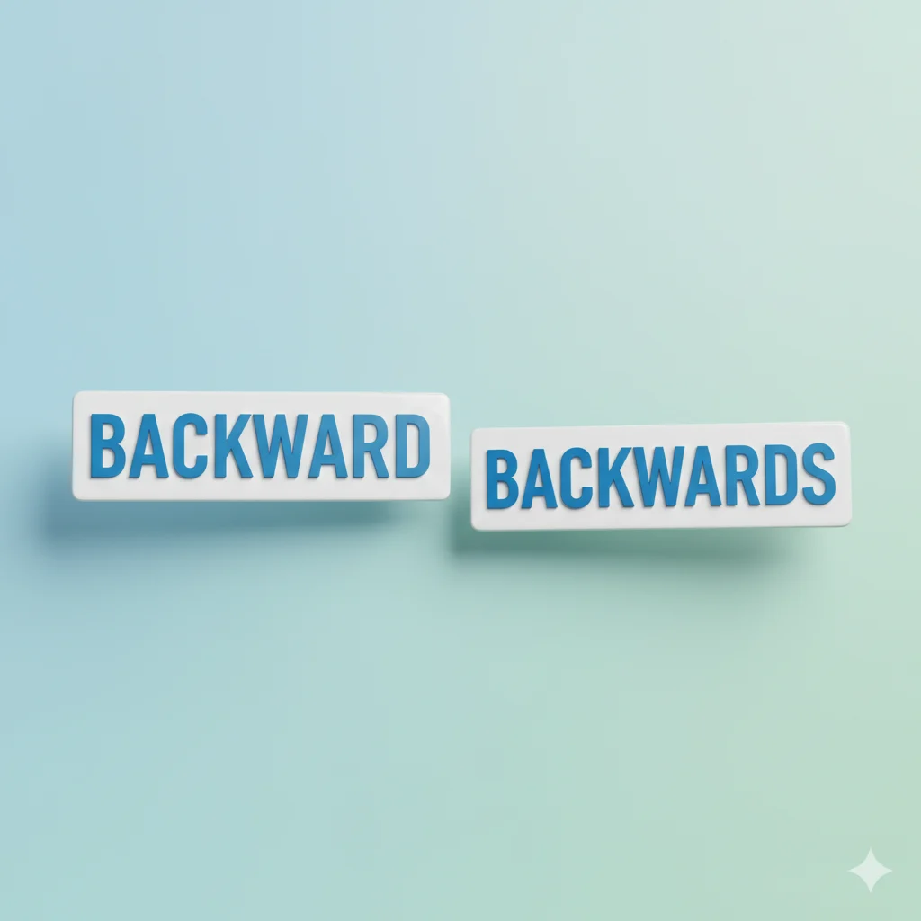backwards / backward